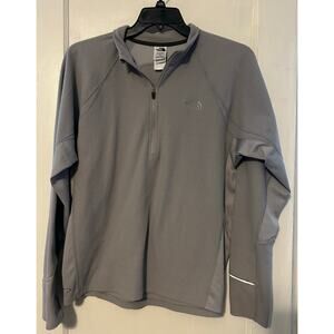 The North Face men’s gray vapor wick quarter zip fleece size Large